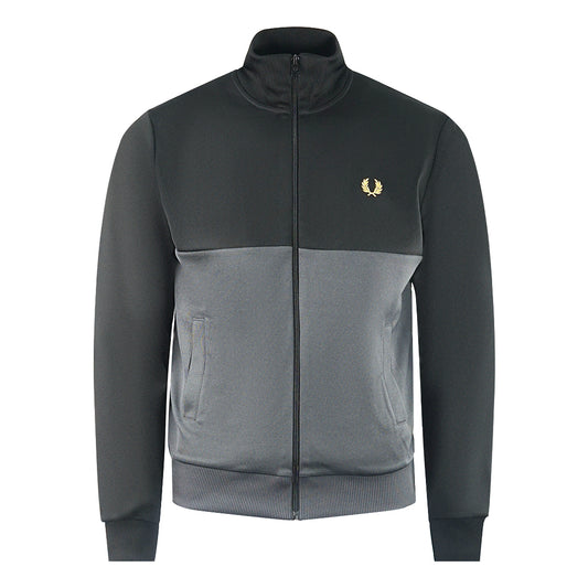 Fred Perry Colour Block Design Black Track Jacket
