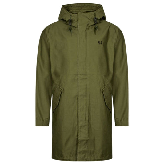Fred Perry Hooded Shell Parka Green Jacket