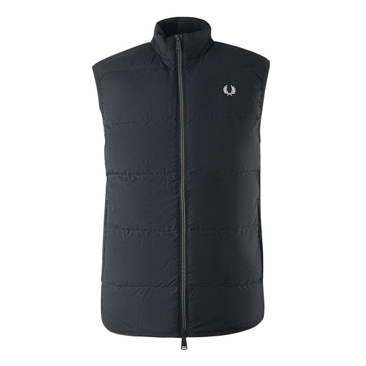 Fred Perry Insulated Quilted Black Gilet Jacket