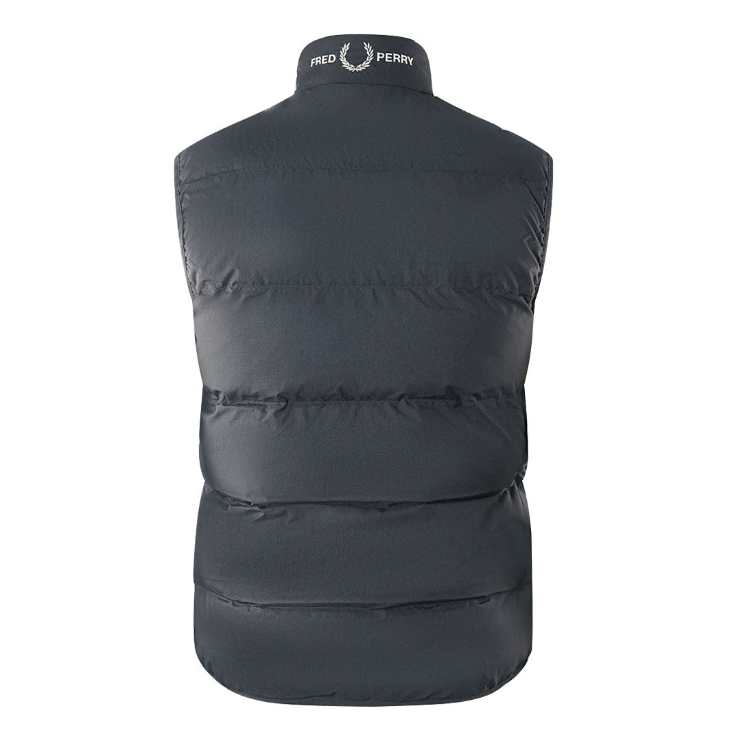 Fred Perry Insulated Quilted Black Gilet Jacket