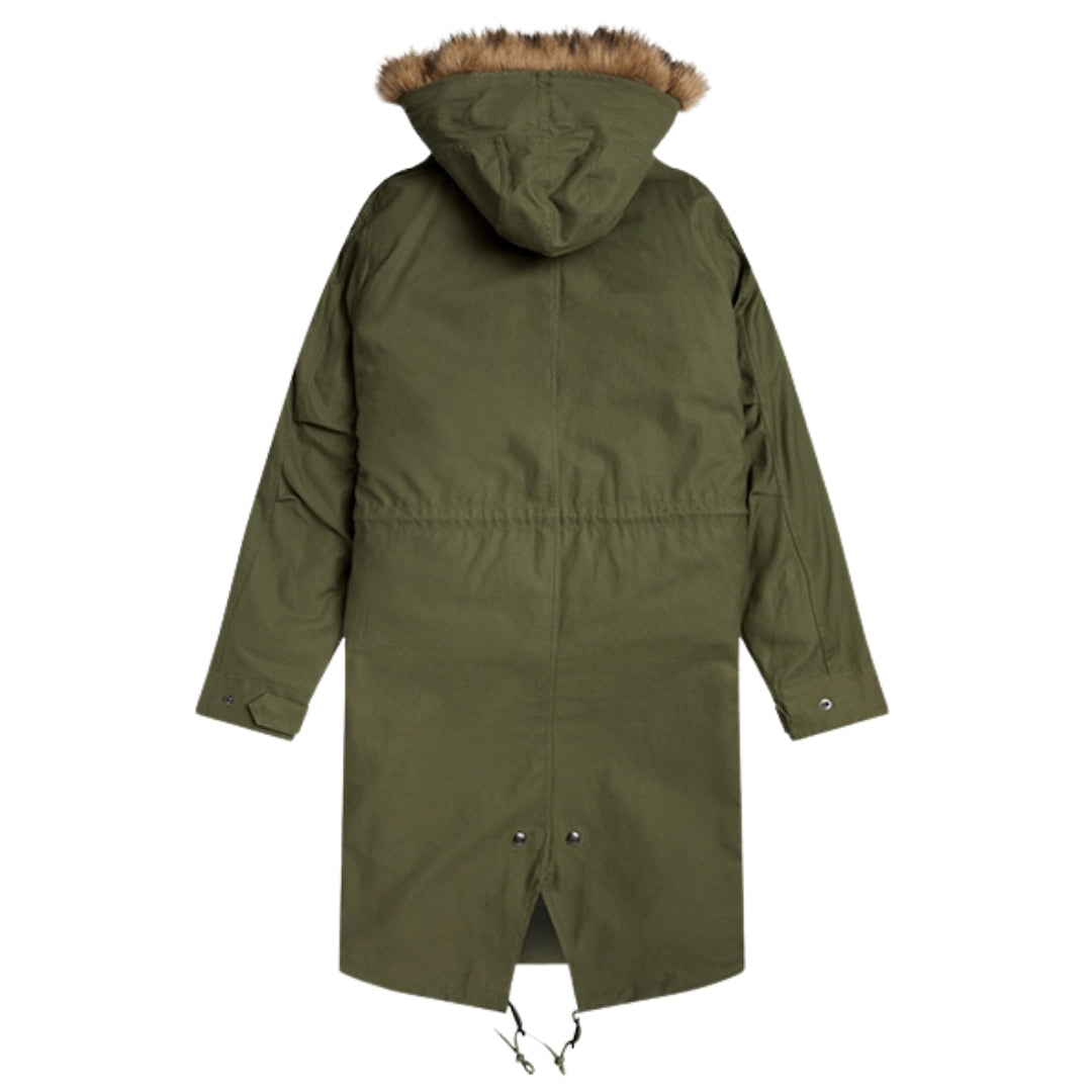 Fred Perry Hooded Parka Green Jacket