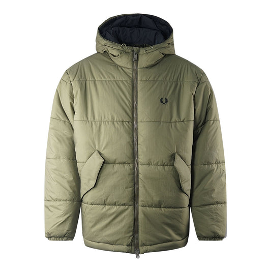 Fred Perry Uniform Green Primaloft Isulated Hooded Jacket