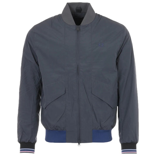 Fred Perry Quilted Grey Bomber Jacket