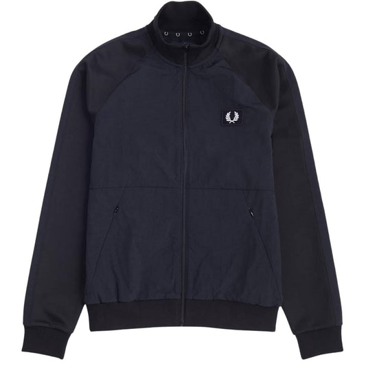 Fred Perry Woven Panel Black Track Jacket