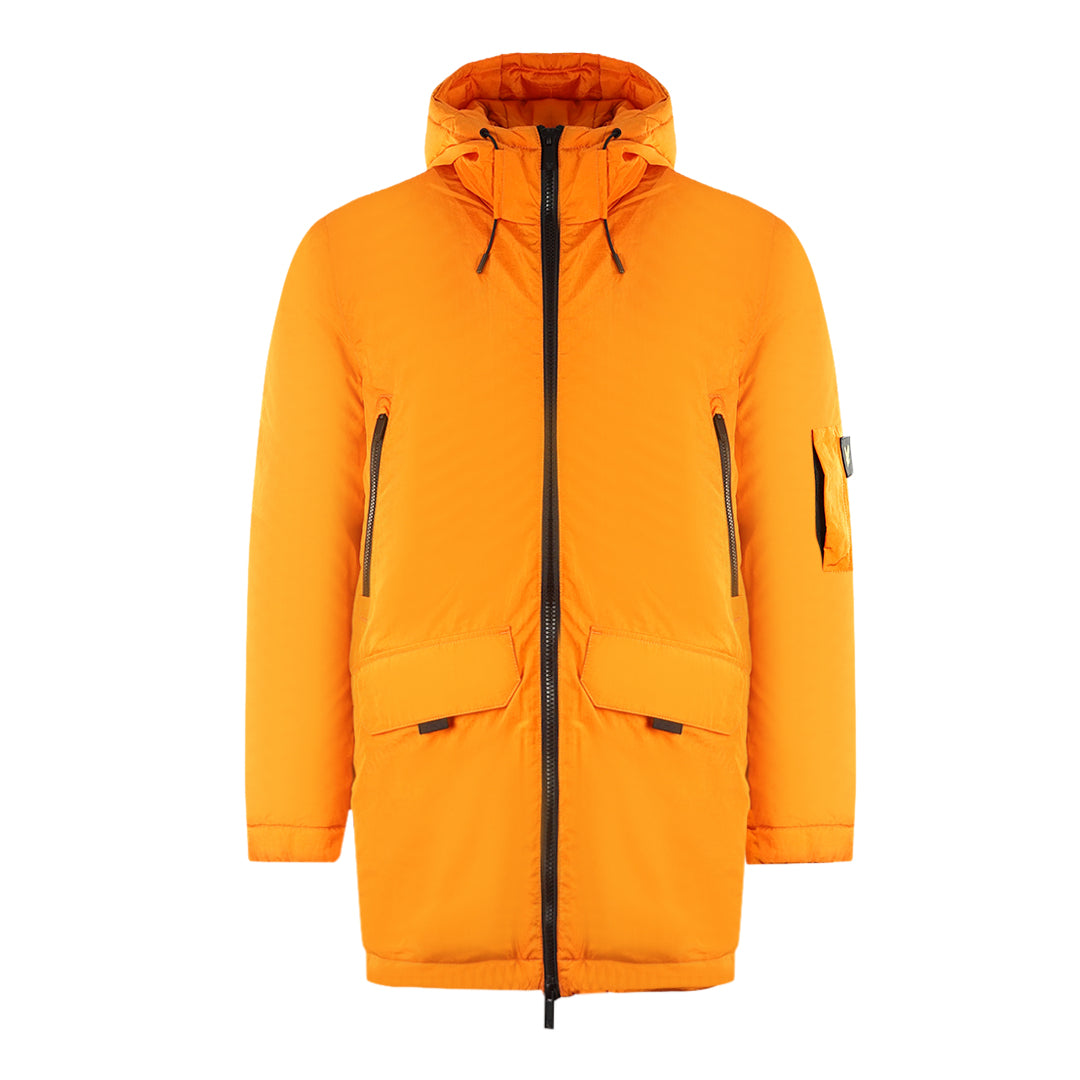 Lyle & Scott Zip Detail Orange Parka Jacket