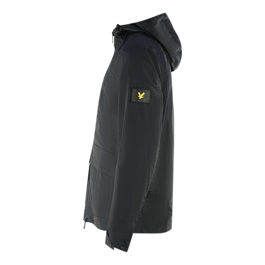 Lyle & Scott Plain Hooded Black Jacket