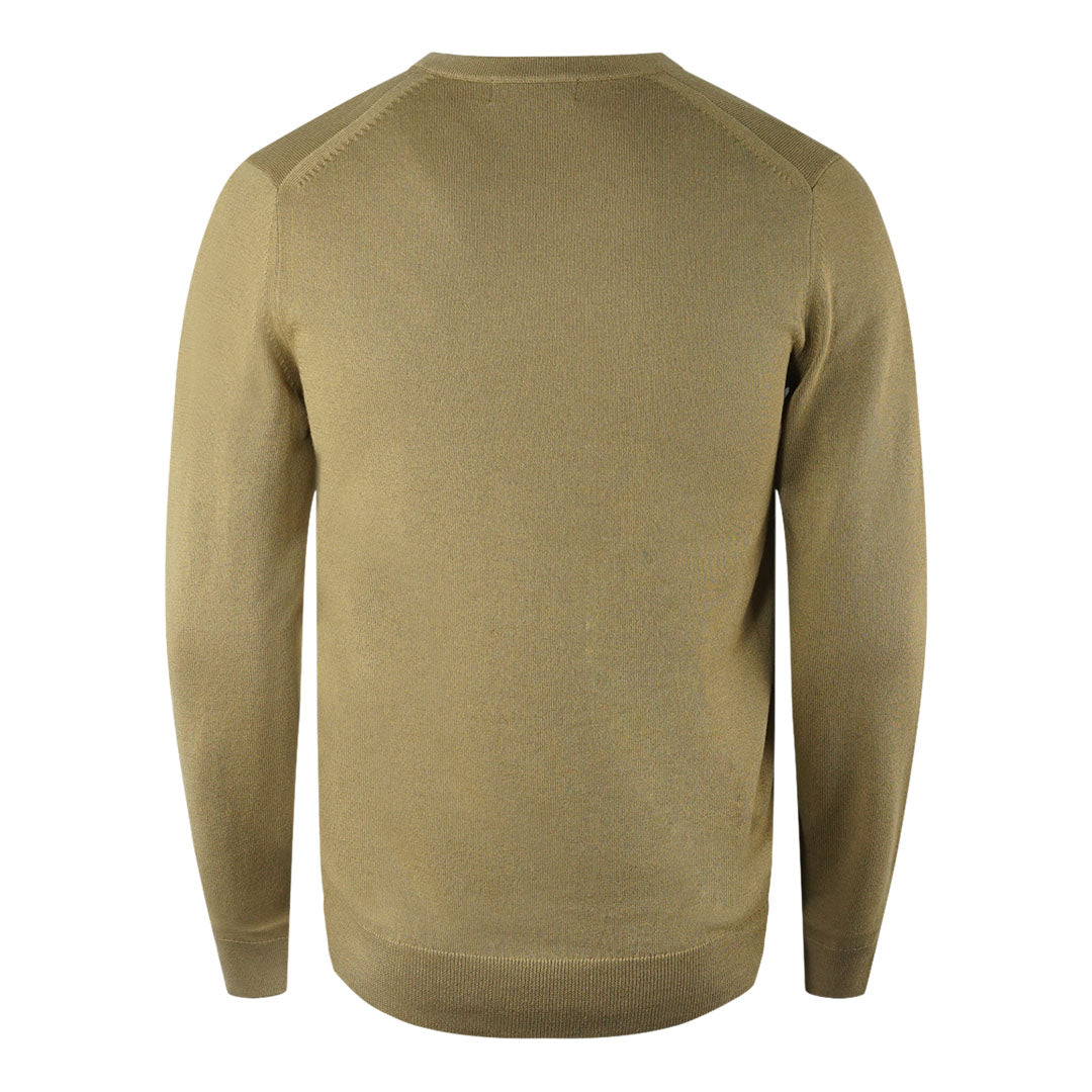 Fred Perry Classic V-Neck Light Brown Jumper