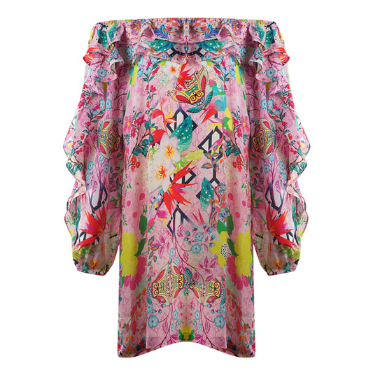 Inoa Keukenhof 120216 Pink Long Sleeve Silk Flamenco Dress
