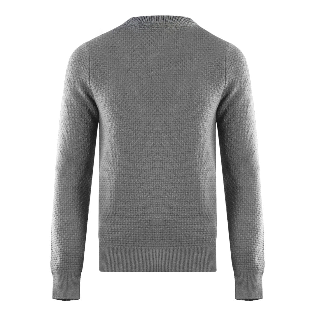 Lyle & Scott Basket Weave Knitted Grey Sweater