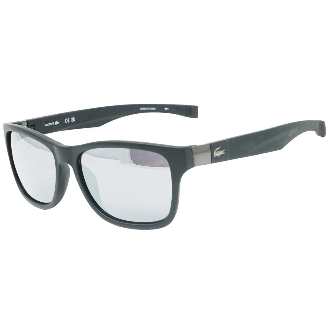 Lacoste Grey Lens Satin Black Sunglasses