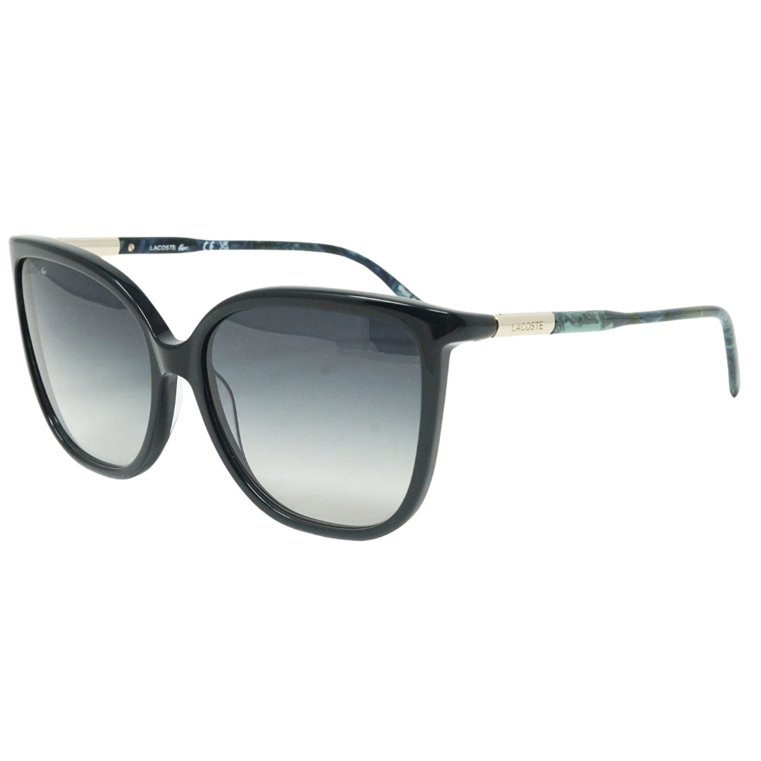 Lacoste Blue Grey Polarized Lens Black Sunglasses