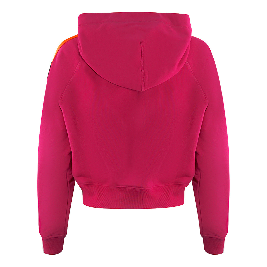 Parajumpers Letta Taped Sleeves Pink Cropped Hoodie