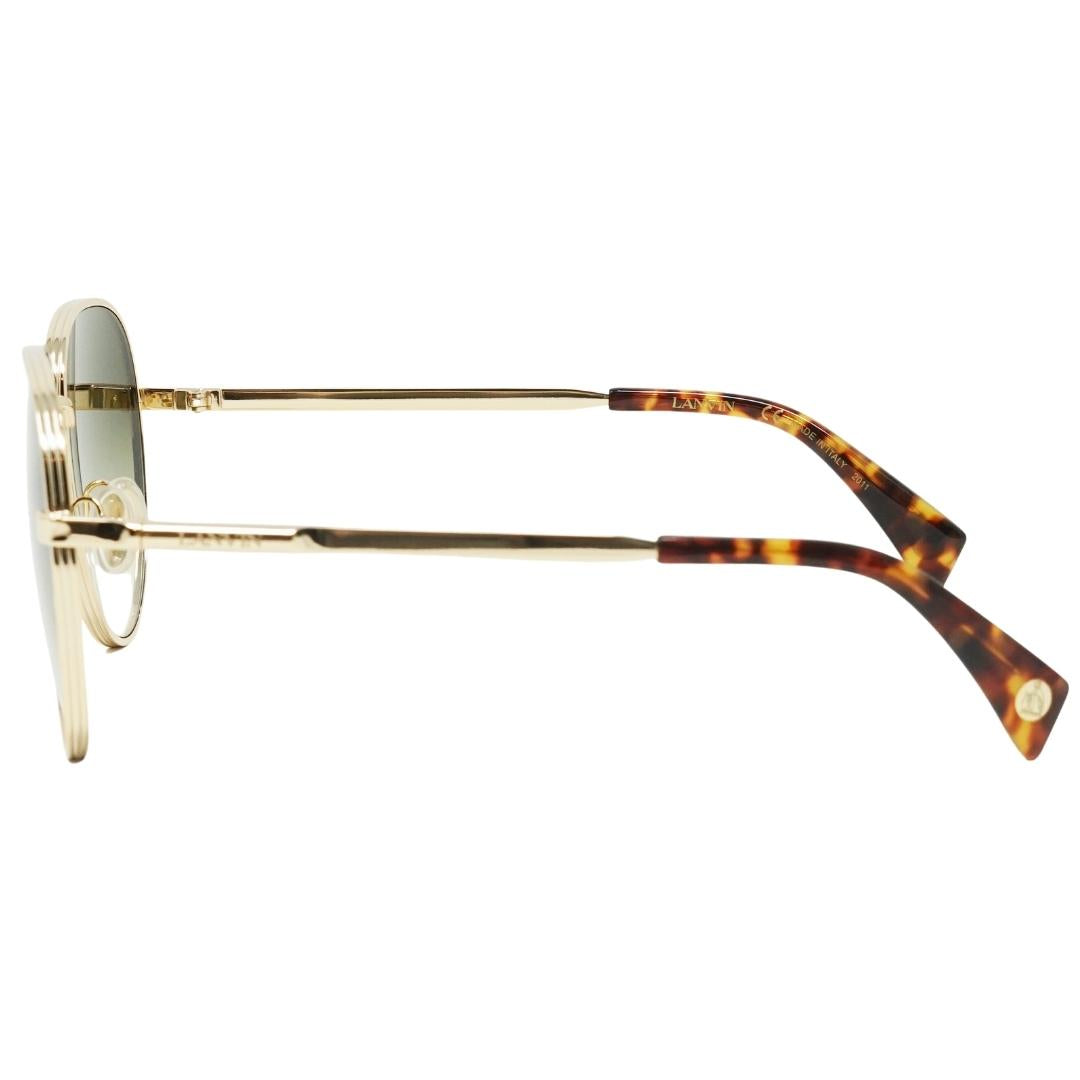 Lanvin Gradient Green Lens Gold Sunglasses