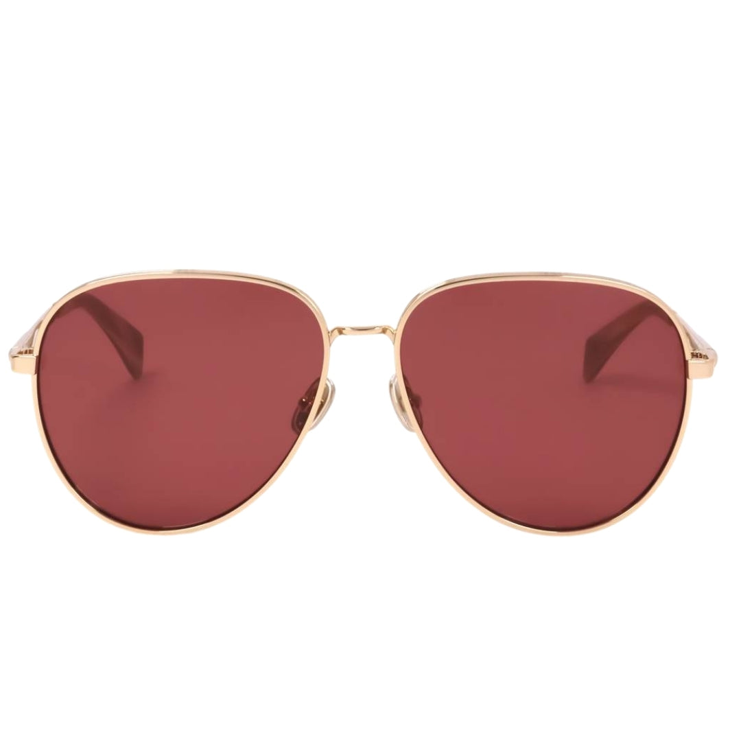 Lanvin Wine Lens Gold Sunglasses