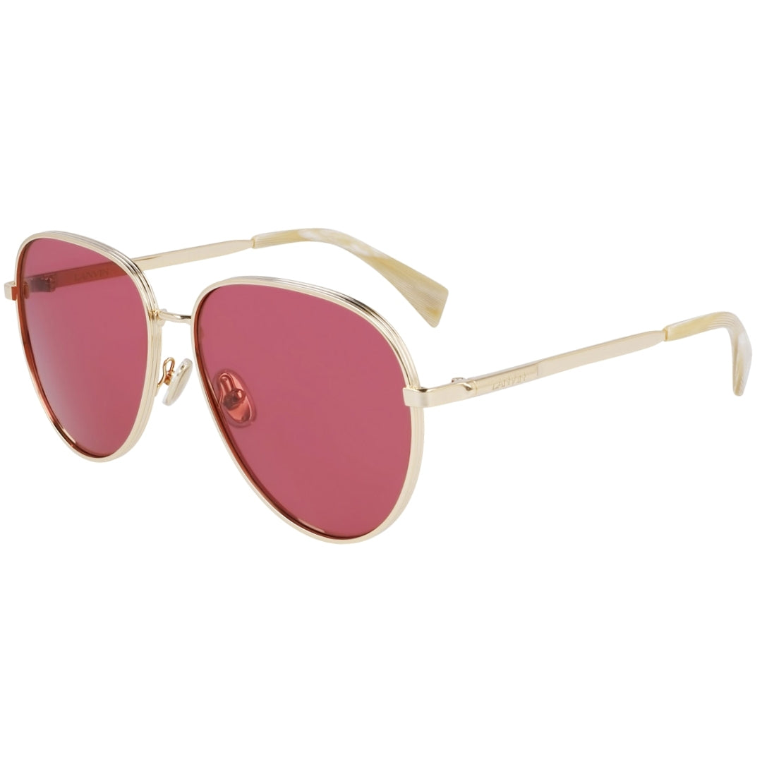 Lanvin Wine Lens Gold Sunglasses