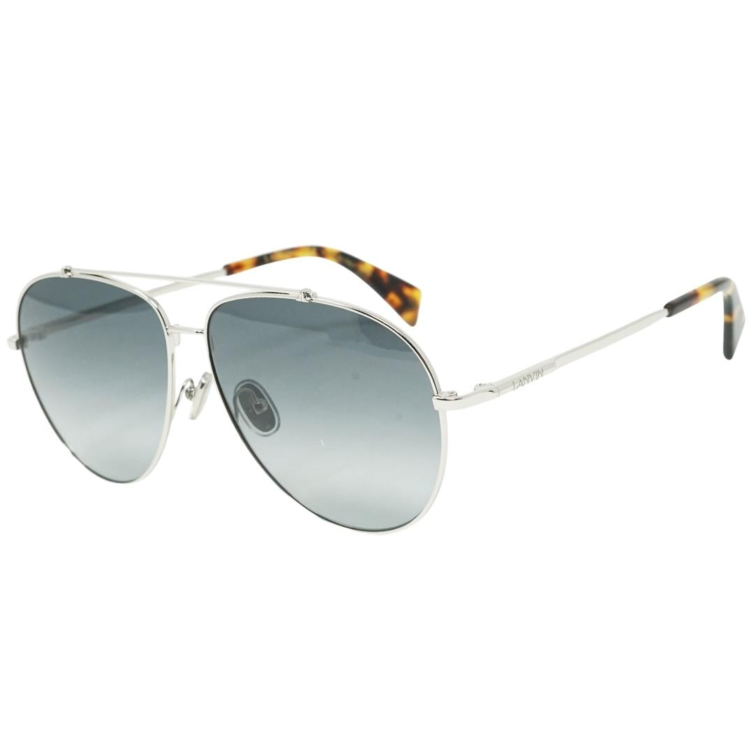 Lanvin Blue Gradient Lens Silver Sunglasses