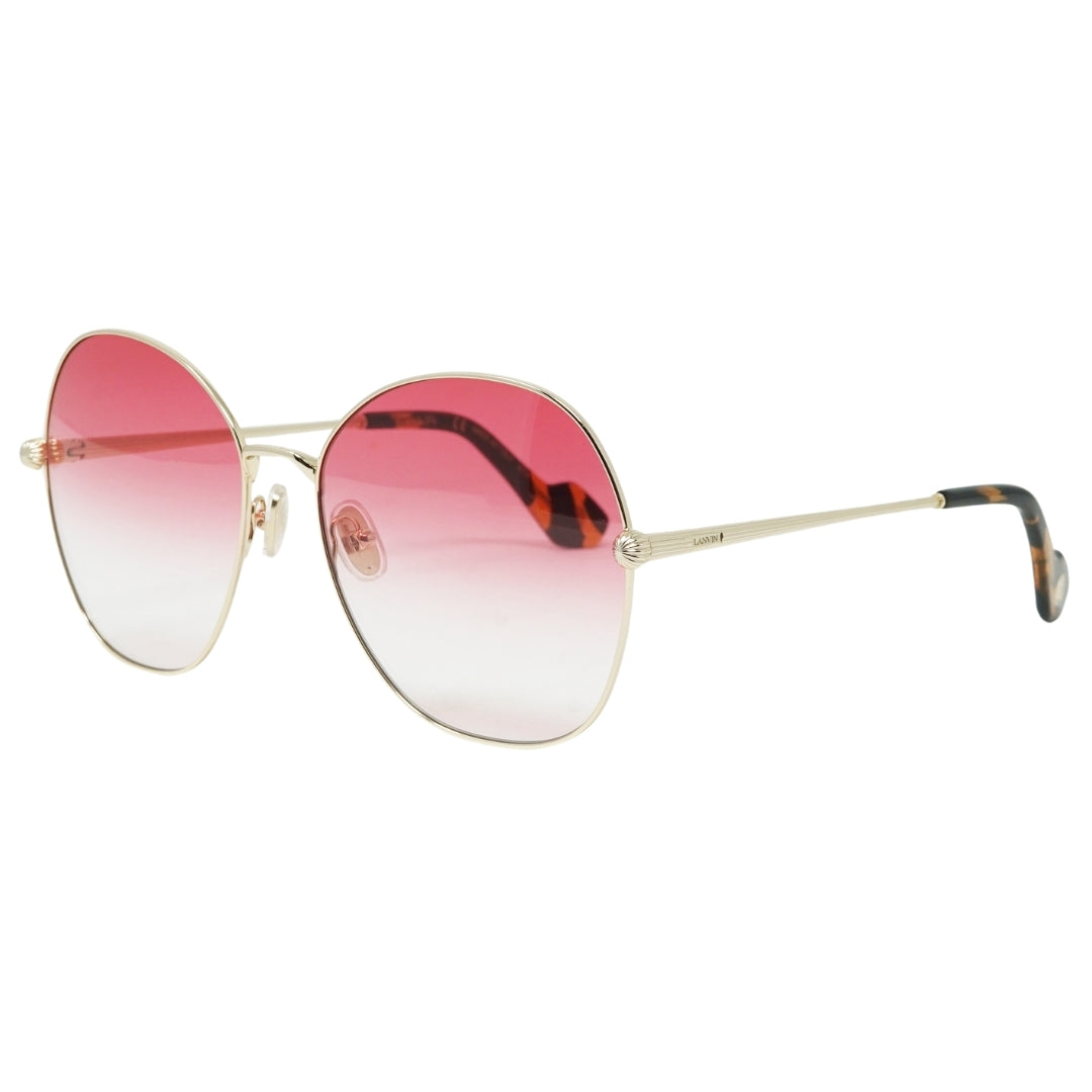 Lanvin Gradient Coral Lens Gold Sunglasses