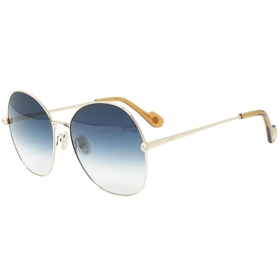 Lanvin Gradient Blue Lens Gold Sunglasses