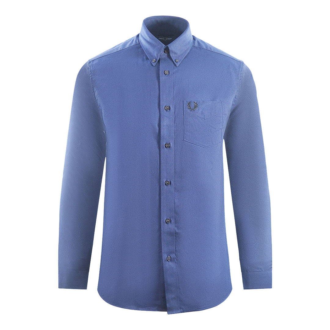 Fred Perry Brushed Oxford Carbon Blue Casual Shirt