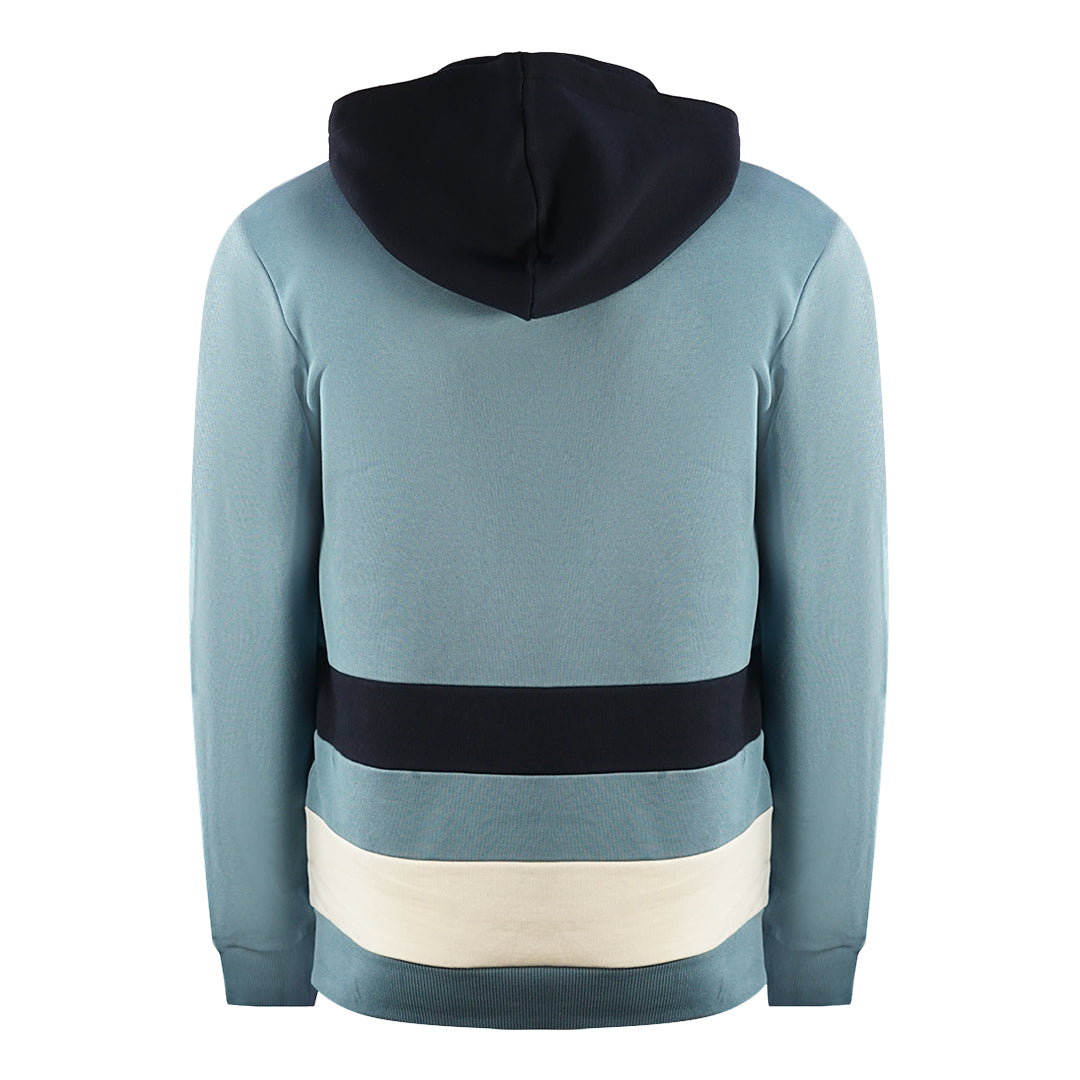 Fred Perry Colour Block Ash Blue Hoodie
