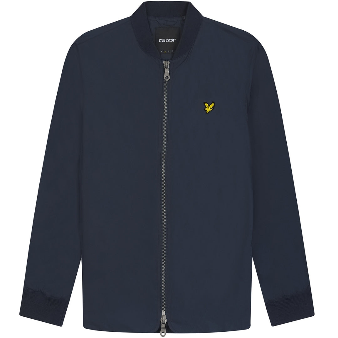 Lyle & Scott Branded Navy Blue Bomber Jacket