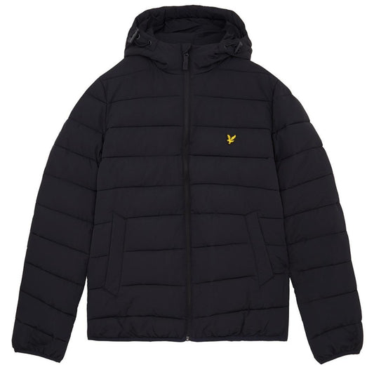 Lyle & Scott Branded Dark Navy Hooded Puffer Jacket