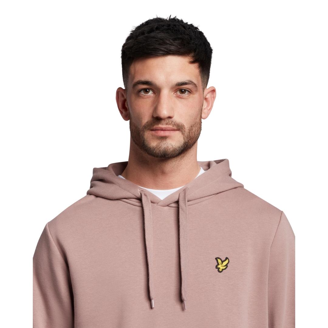 Lyle Scott Branded Hutton Pink Pull over Hoodie