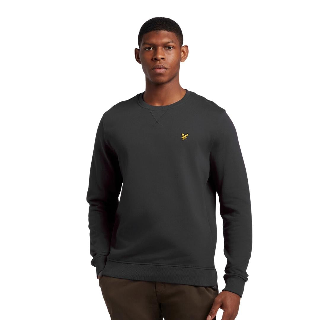 Lyle Scott Branded Gunmetal Pull Over Jumper