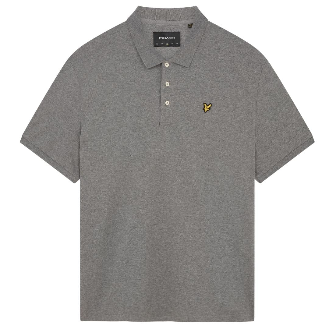 Lyle & Scott Plain Mid Grey Marl Polo Shirt