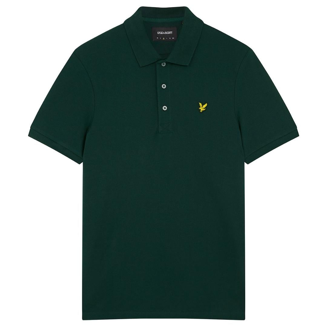 Lyle & Scott Branded Chest Logo Dark Green Polo Shirt