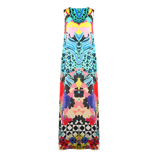 Inoa Monrovian 12001 Multicoloured Silk Flowing Maxi Dress
