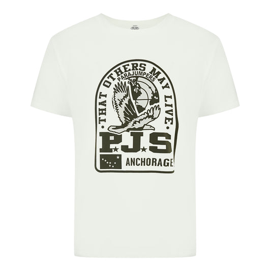 Parajumpers Nate Tee Printed Logo White T-Shirt