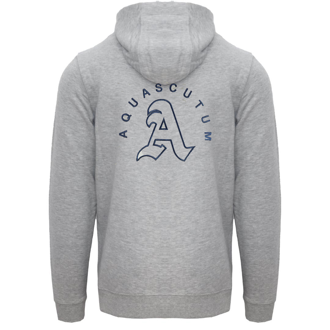 Aquascutum Monotone Aldis Emblem Logo Grey Hoodie