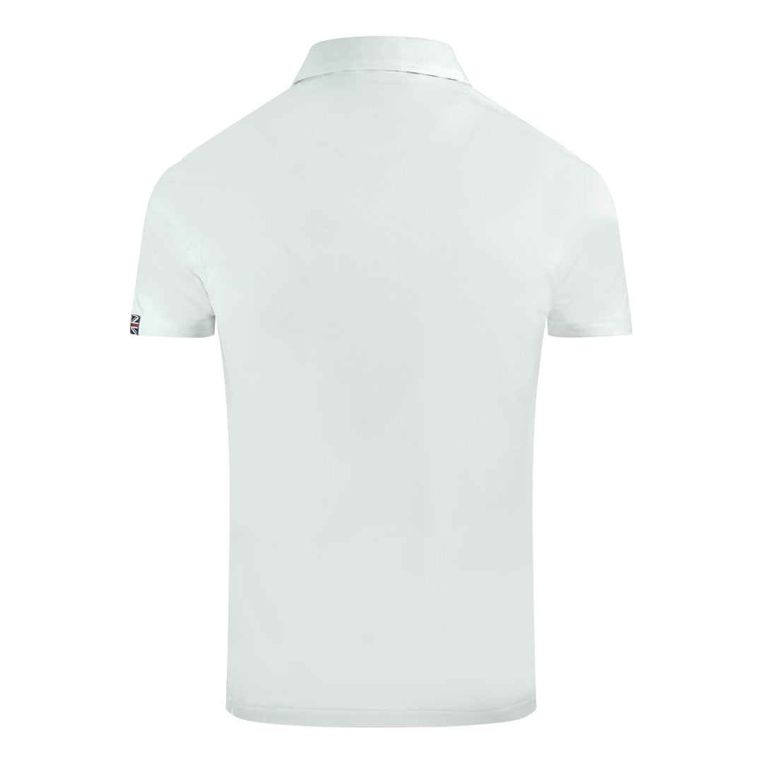 Aquascutum Aldis Crest Chest Logo White Polo Shirt
