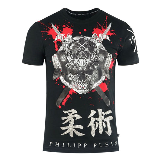 Philipp Plein Samari Design Black T-Shirt