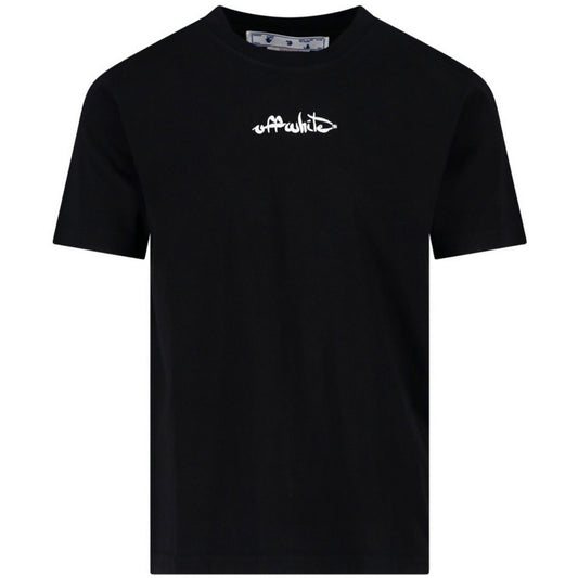 Off-White Script Logo Slim Fit Black T-Shirt