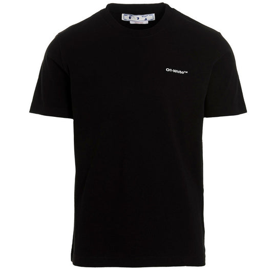 Off-White Wave Out! Design Slim Fit Black T-Shirt
