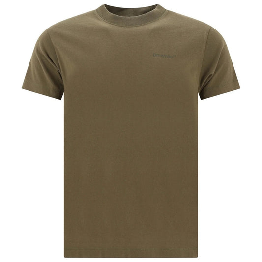Off-White Diag Tab Slim Fit Army Green T-Shirt