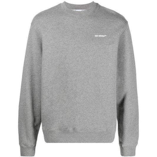 Off-White Wave Out Diag Design Grey Slim Sweatshirt