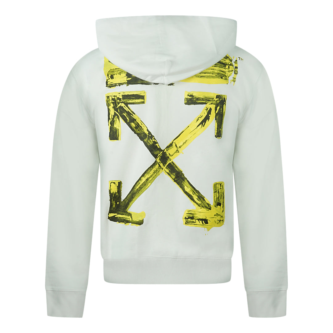 Off White Long Drawstrings White Slim Hoodie