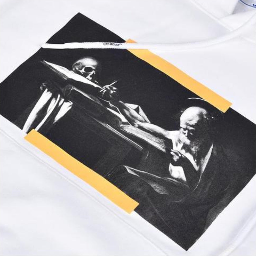 Off-White Carav Painting Over White Hoodie