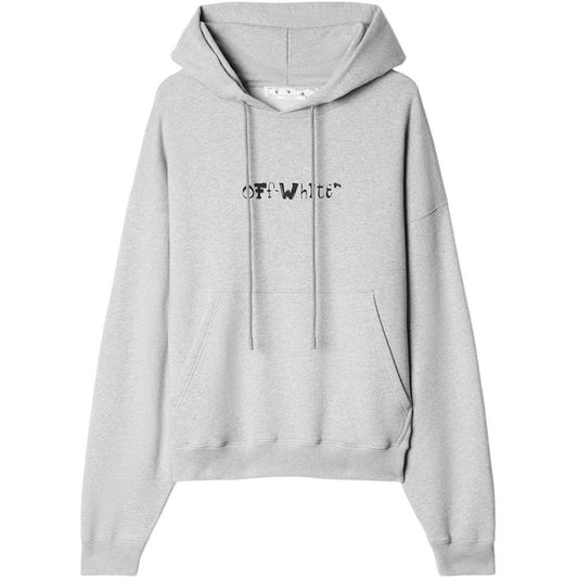 Off-White Face Design Skate Fit Grey Hoodie