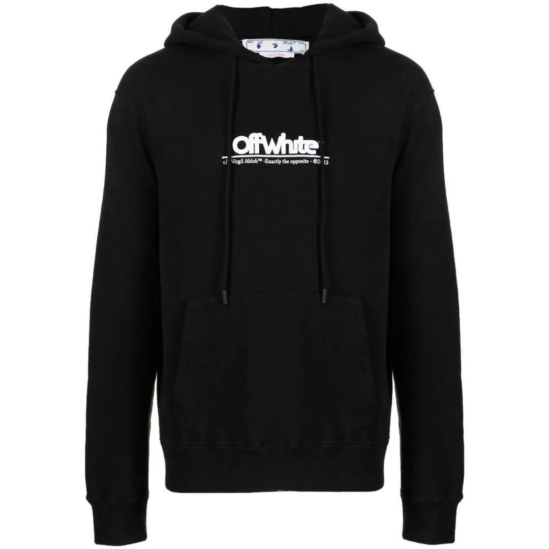 Off-White Chunky Logo Slim Fit Black Hoodie