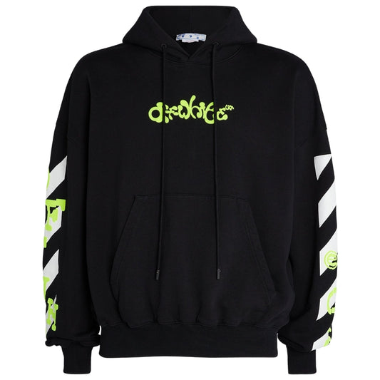 Off-White Opposite Arrow Design Boxy Fit Black Oversized Hoodie