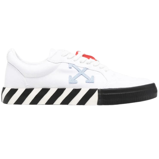 Off-White Vulc Low Light Blue Design White Sneakers
