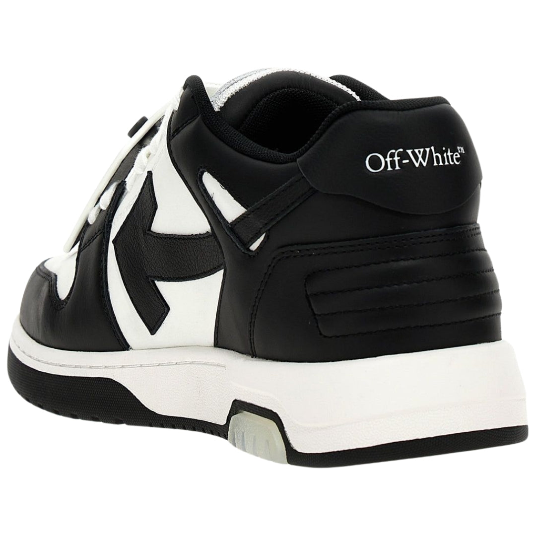 Off-White Out Of Office Black and White Leather Sneakers