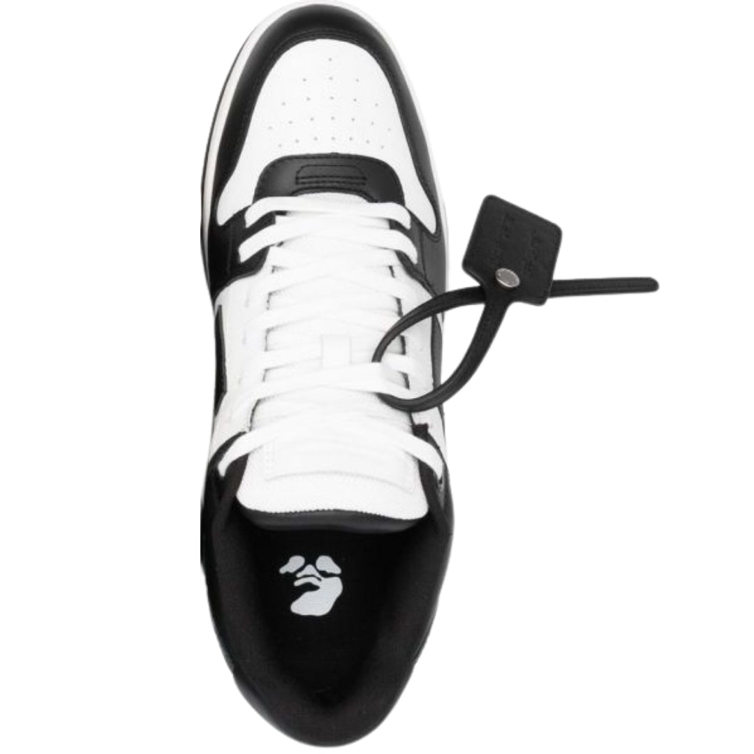 Off-White Out Of Office Black and White Leather Sneakers