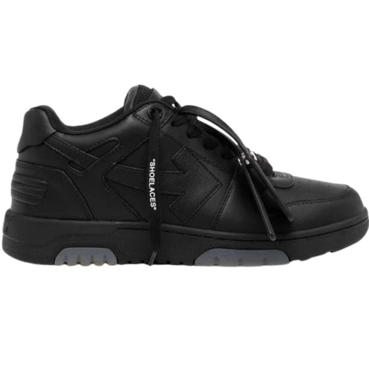 Off-White Out Of Office All Black Leather Sneakers