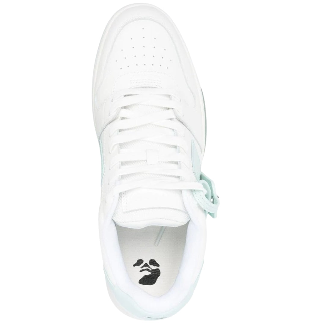 Off-White Out Of Office White Mint Calf Leather Sneakers UK 6