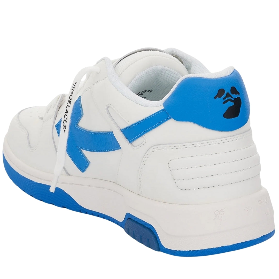 Off-White Blue Tag Out Of Office White Calf Leather Sneakers UK 8